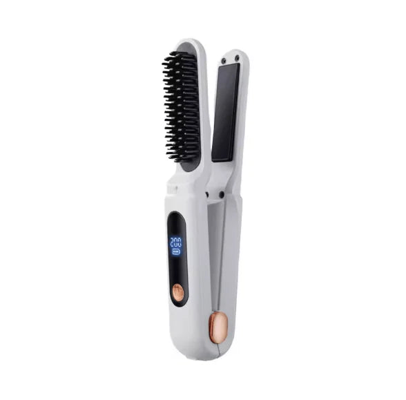 Click12.Store 2-in-1 hair straightener comb with digital display and dual functionality for sleek hair styling