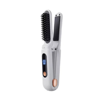Click12.Store 2-in-1 hair straightener comb with digital display and dual functionality for sleek hair styling