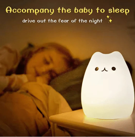 Adorable squishy animal lamp glowing softly to help babies sleep peacefully at night