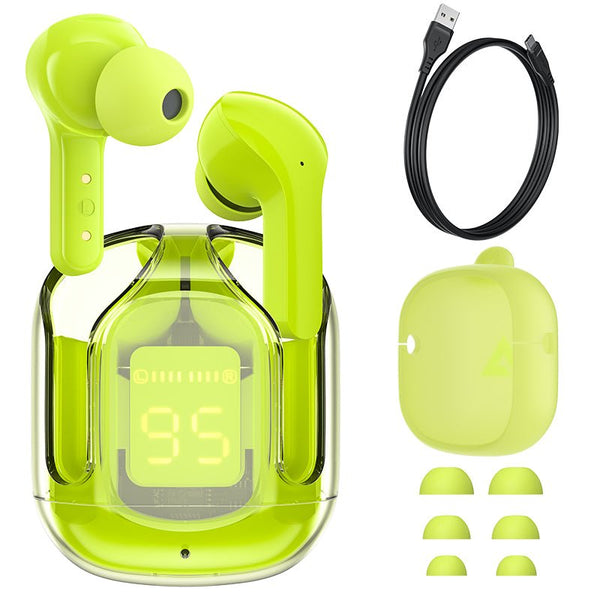 T6 Crystal Wireless Earphones -   سماعات كريستال لاسلكية T6