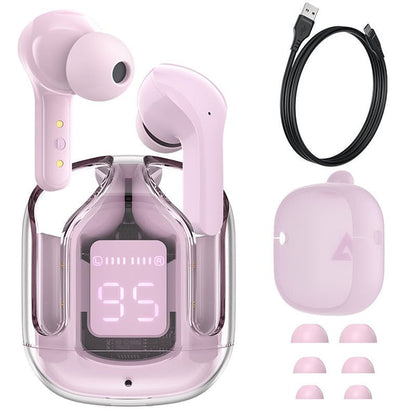 T6 Crystal Wireless Earphones -   سماعات كريستال لاسلكية T6